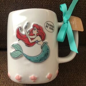 NWT Rae Dunn Disney The Little Mermaid Ariel Mug Pink Interior